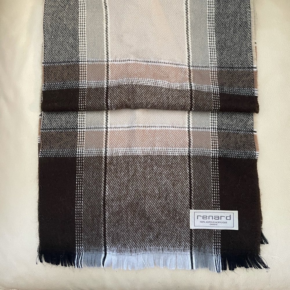Brown Plaid Renard Scarf 2/$25
